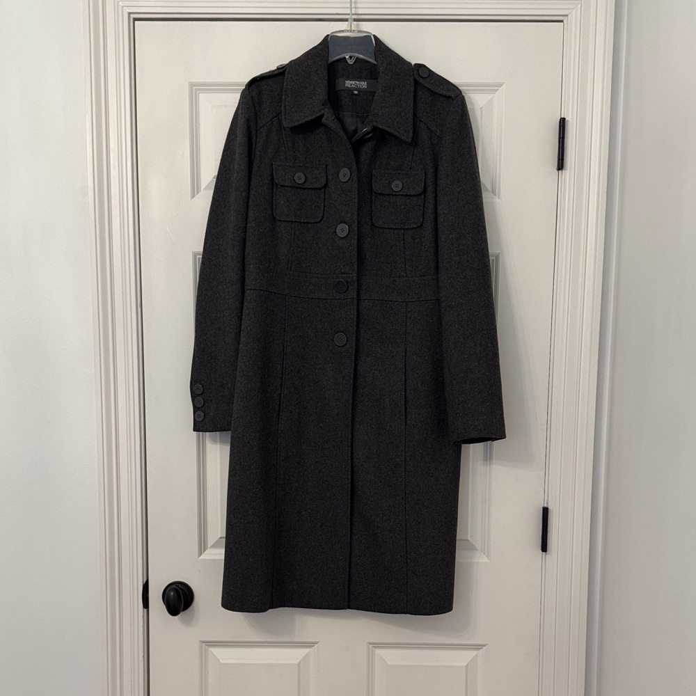 Kenneth Cole Reaction Charcoal Trench Coat